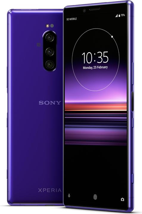 Sony Xperia 1 (128 GB, Purple, 6.50", Doppia SIM Ibrida, 12 Mpx, 4G)