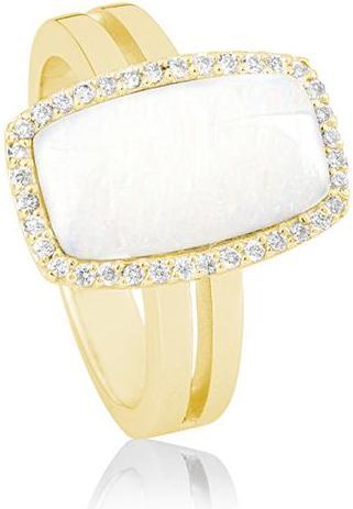 Produktbild Breuning RING - E.OPAL WEISS/Brill. 0,198 Ct. H/si (62, 750/18 K Gold)