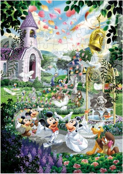 Produktbild Disney Mickey & Minnie Holographic Crystal Puzzle 108 Teile "Hochzeitglocken" (108 Teile)