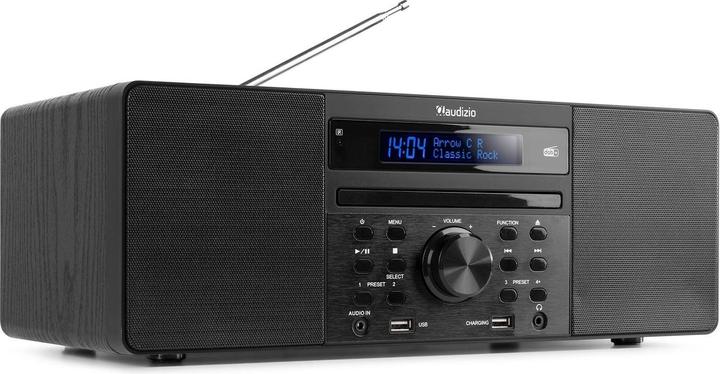 Image du produit Audizio Radio/Lecteur CD Prato Noir (FM, DAB+ DAB, Bluetooth)