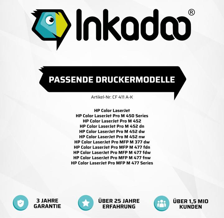 Immagine prodotto Inkadoo Toner Il multipack compatibile con HP CF410A + CF252XM / 410A contiene 4x cartucce toner (M, C, Y, FC)