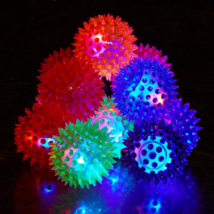 Image du produit Relaxdays Jeu de 12 boules LED à pointes