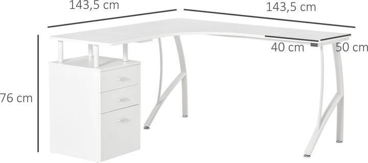 Produktbild Jamb Eck-Schreibtisch (143.5 x 143.5 x 76 cm)
