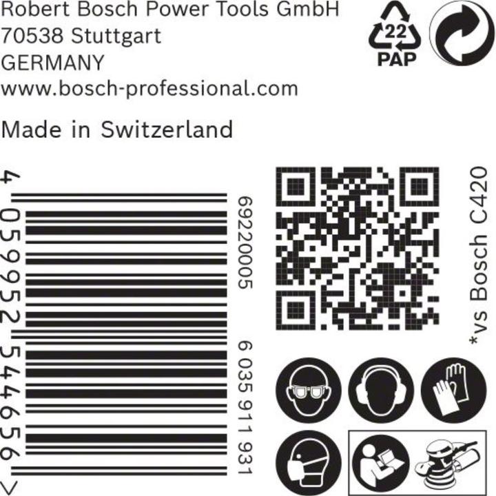 Actual product image Bosch Professional Zubehör EXPERT C470 Sandpaper multi-hole for random orbital sander, 125 mm, G 100, 50 pcs. (100)
