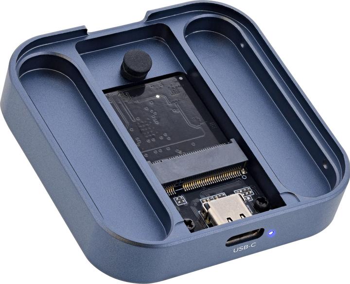 Actual product image InLine Clip Case - Magnetic USB-C enclosure for SATA III & NVMe M.2 2230 SSDs (M.2 2230)