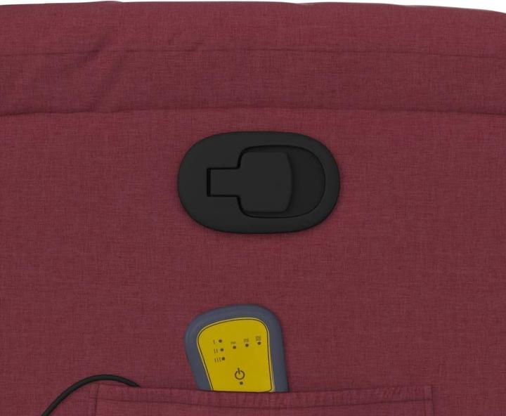 Actual product image VidaXL Massage chair wine red fabric,Colour: Wine red,Material: Fabric