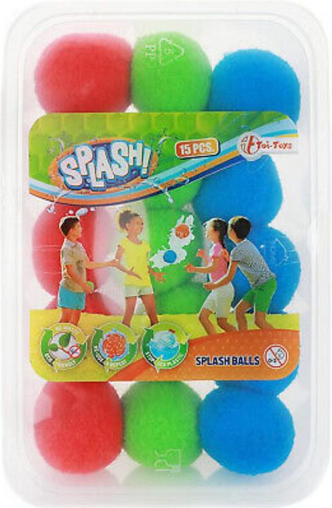 Immagine prodotto Toi-Toys Palloni d'acqua riutilizzabili Splash - Set di 9 palloni d'acqua in scatola di cartone - Ø