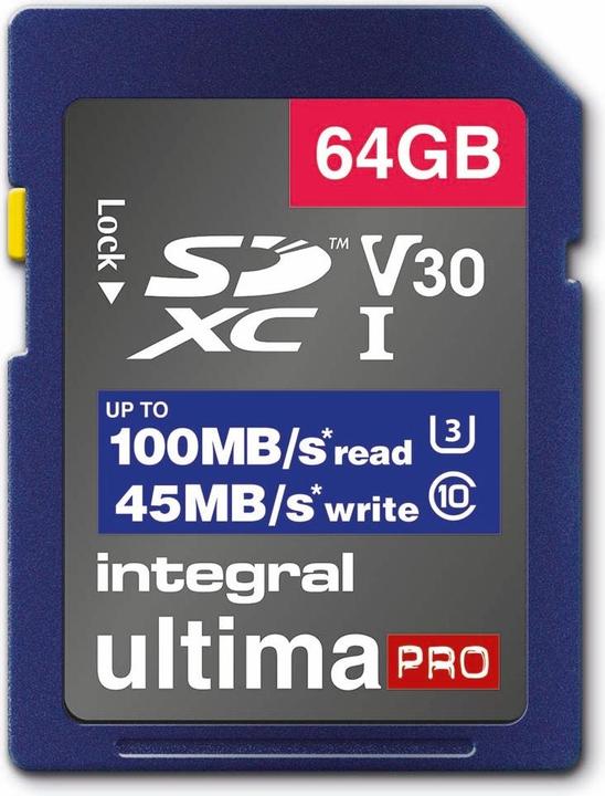 Produktbild INSDX64G-100V30 64GB SD CARD SDXC UHS-1 U3 CL10 V30 UP TO 100MBS READ 45MBS WRITE UHS-I (64 GB, SD, U3, UHS-I)