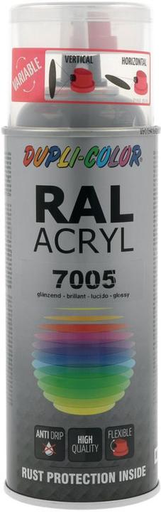 Actual product image Dupli-Color Glossy acrylic paint RAL 7005 mouse grey (Mouse grey, 0.40 l)
