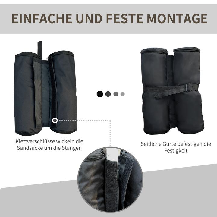 Produktbild Outsunny Standfuss für Faltpavillon (14 cm, 14 cm)