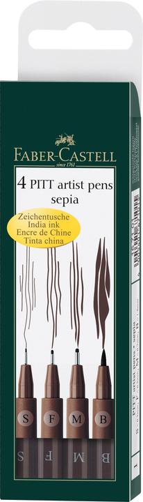 Faber-Castell Pitt artist pen (Braun, 4 x)