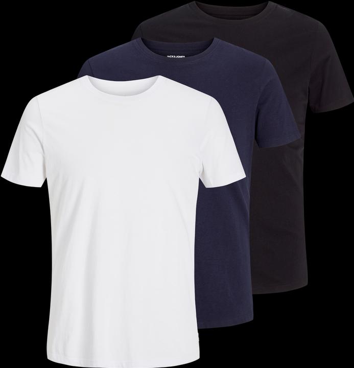 Produktbild Jack & Jones Jjeorganic Basic Tee Ss O-Ne 3pk Mp Noos (XS)