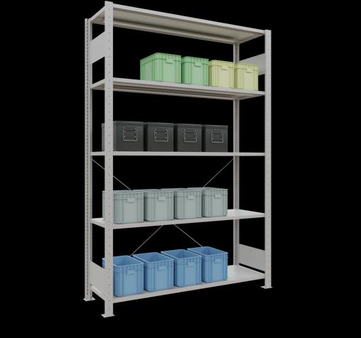 Actual product image Schulte Lagertechnik MULTIplus150 basic racking system with cross braces