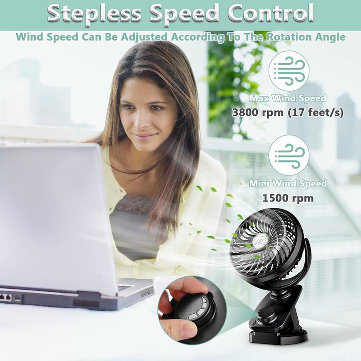 Produktbild AidSci Mini-USB-Clip Ventilator