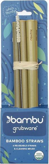 Image du produit Bambu Lot de 6 pailles en bambou (6 x)