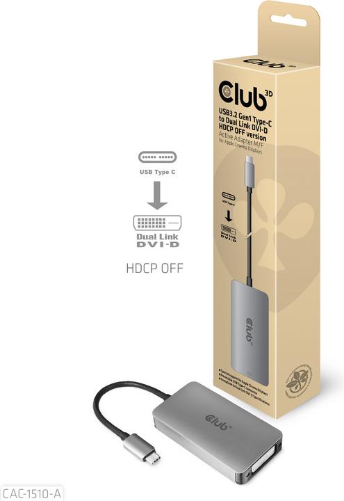 Club 3D CAC-1510-A (DVI, 8.50 cm)