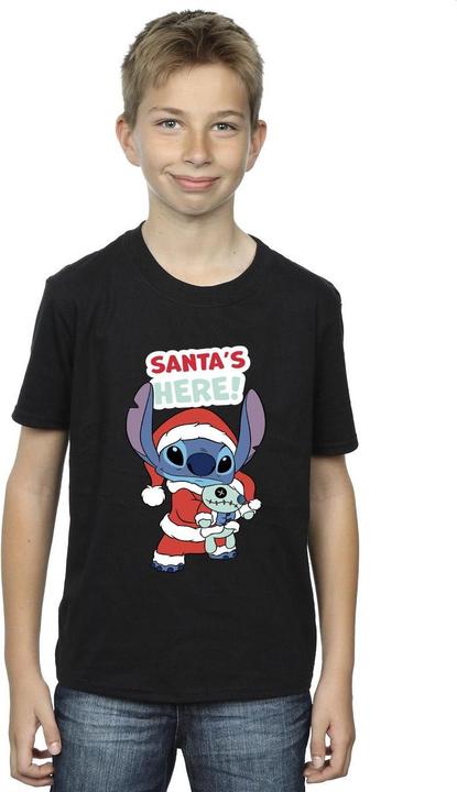 Actual product image Disney Boys Lilo & Stitch Santa's Here T-Shirt (152, 158)