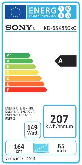 Energie-Label Sony Kd-65x8505c (65", LCD, 4K)