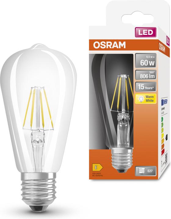 Actual product image Osram Ledison Classic (E27, 60 W, 806 lm, 1 x, E)