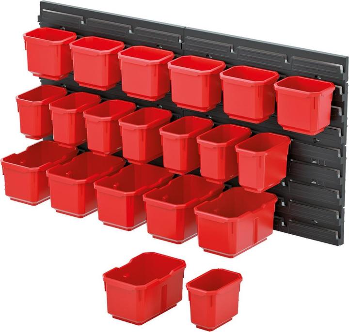 Produktbild Kistenberg Hängewand mit 20 Werkzeugkästen ORDERLINE 800x165x400