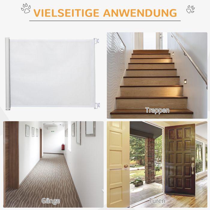 Image du produit Swisshandel24 Barrière de sécurité pour escaliers extensible Barrière de sécurité pour portes Barrière de (5.50 cm)