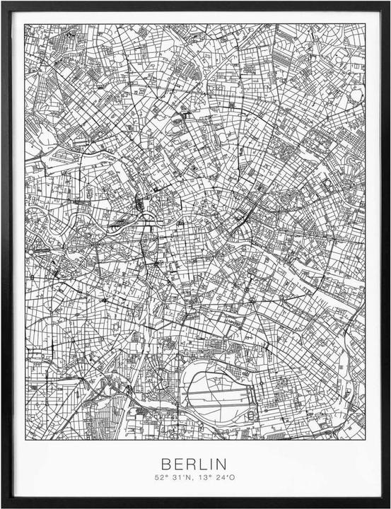 Produktbild Trenddeko Stadtplan Berlin (30 x 24 cm)