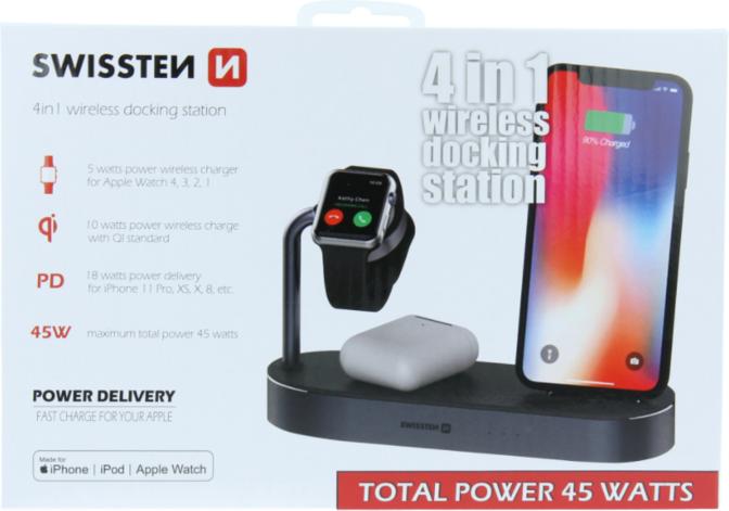 Produktbild Swissten 4in1 MFI Wireless DOCKING STATION 45 WATTS (45 W)