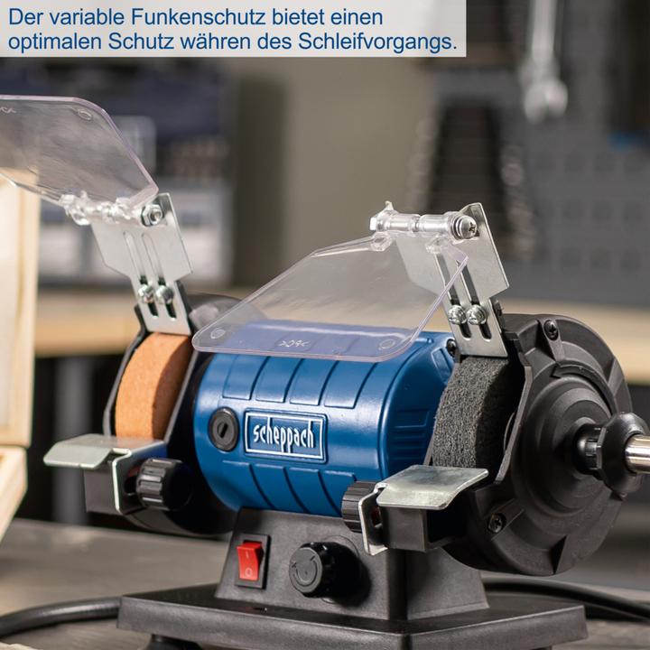 Actual product image Scheppach Double grinder with flexible shaft HG35 (Bench grinder, 120 W)