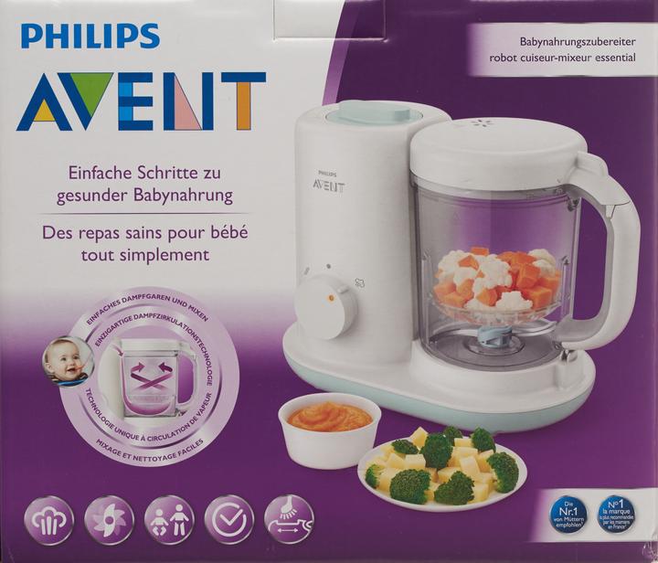 Produktbild Philips Avent 2 in 1 effektiver Babynahrungszubereiter Dampfgarer und Mixer