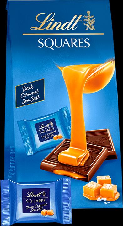 Produktbild Lindt Squares Dark Caramel Sea Salt (144 g)