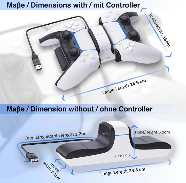 Image du produit Raptor Gaming CS200 Double station de charge (PS5)