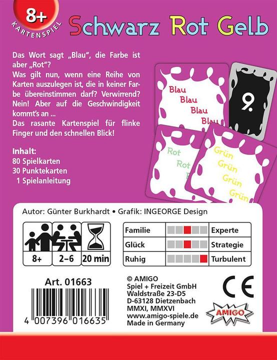 Image du produit Amigo Noir Rouge Jaune (Allemand)