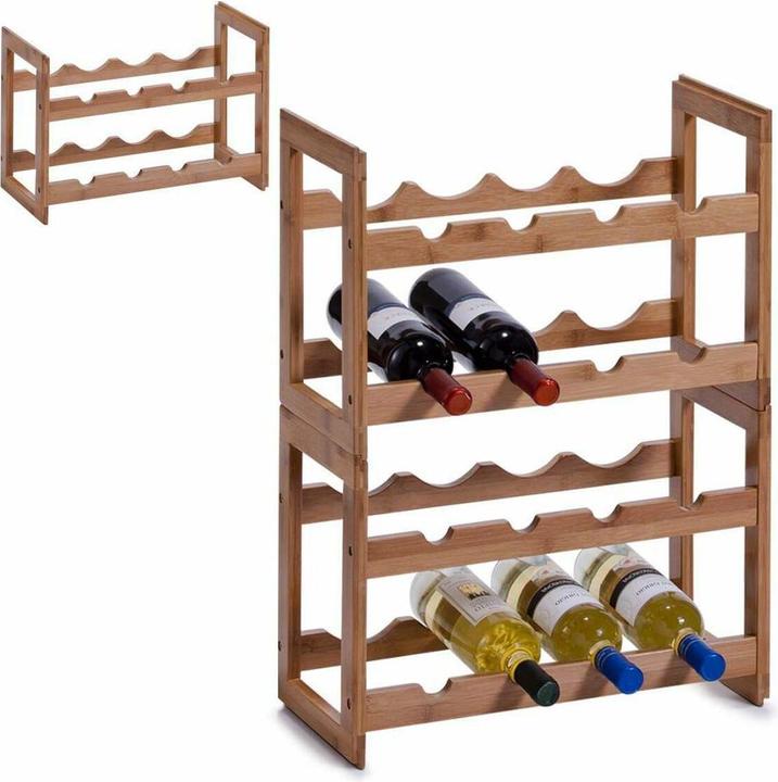 Immagine prodotto Zeller Present Portabottiglie per il vino (4,5 x 22 x 44 cm)