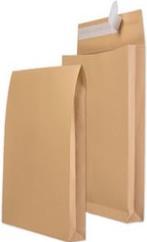 Produktbild Elepa Versandtasche Faltentasche, DIN C4, mit Haftklebung, weiss, Kraft Offset, 120g/qm