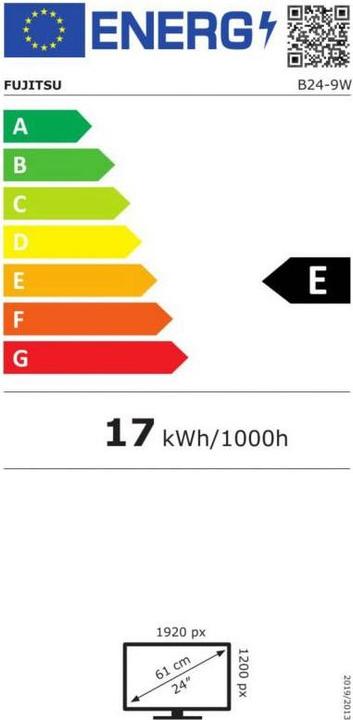 Energie-Label Fujitsu B24-9 WS (1920 x 1200 Pixel, 24")