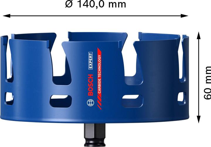 Image du produit Bosch Professional Zubehör Scie cloche EXPERT Construction Material, 140 x 60 mm (140 millimètres)