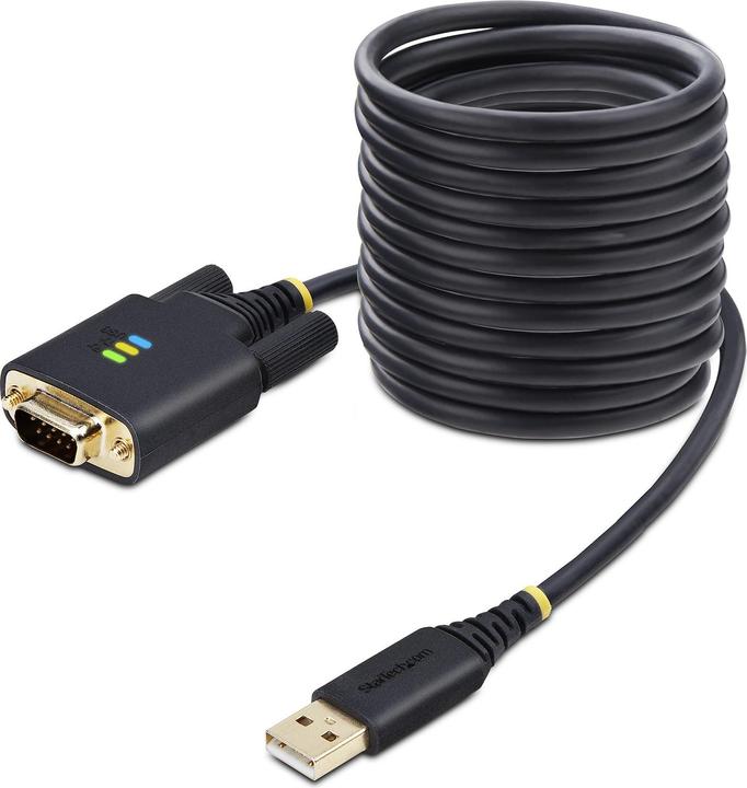 Produktbild StarTech COM 3m USB auf Seriell Adapter COM-Retention FTDI USB-A zu DB9 Kabel USB RS232 Wechselbare (3 m)