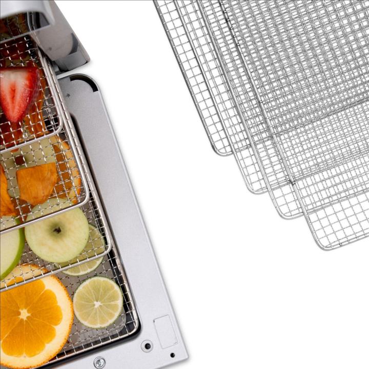 Actual product image KLAMER Premium dehydrator XL 700W, 8 extra large stainless steel shelves