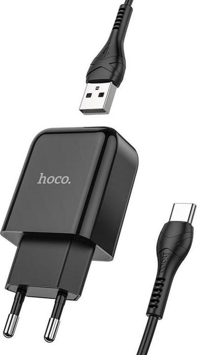 Produktbild Hoco Adapter travel charger USB A + cable USB A to Type C 2.1A N2 black (2.10 W)