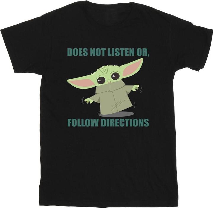 Star Wars The Mandalorian Grogu Does Not Listen TShirt Jungen
