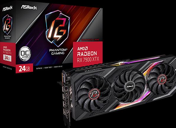 Immagine prodotto AsRock Scheda grafica Radeon RX 7900 XTX Phantom Gaming OC - 24 GB GDDR6, HDMI, 3x DP, HDMI (24 GB)