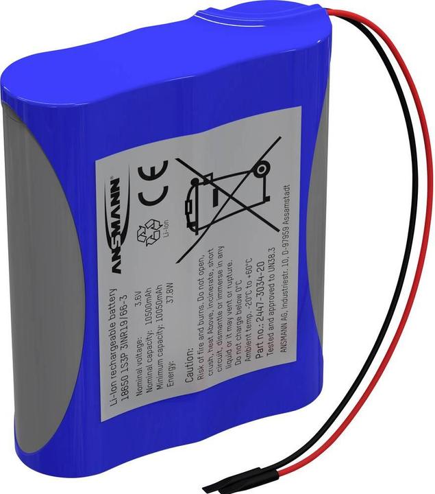 Ansmann Pack de batteries Li-Ion 1S3P (1 pcs, 18650, 10500 mAh)