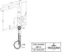Image du produit Villeroy & Boch V&B Mitigeur monocommandé pour évier STEEL SHOWER pression anthracite