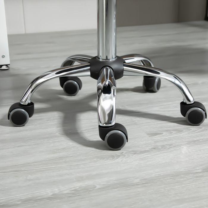 Image du produit Swisshandel24 Lot de 2 tabourets à roulettes réglables en hauteur pivotants 35,5 x 48-63 cm