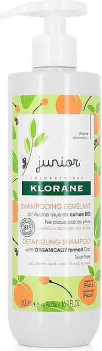 Actual product image Klorane Junior Peach Detangling Shampoo (500 ml) (500 ml, Liquid shampoo)