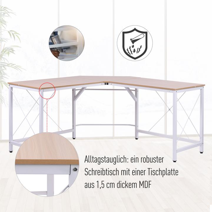 Produktbild Homcom Winkelschreibtisch (150 x 150 x 76 cm)