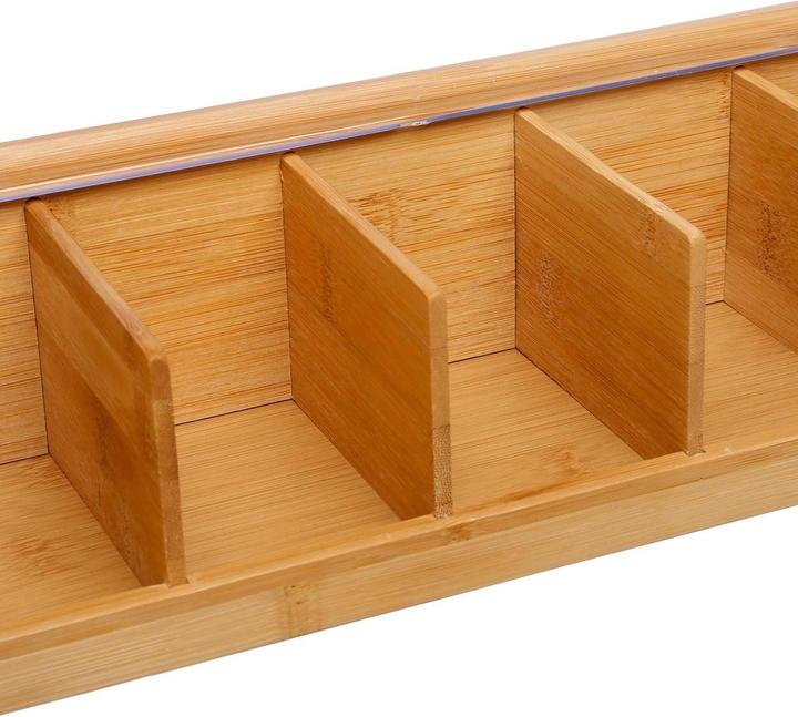 Actual product image 5Five Bamboo storage box with 5 compartments