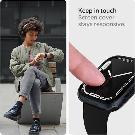 Produktbild Spigen Ultra Hybrid-Gehäuse für Apple Watch 7 / 8 / 9 (45 mm) – transparentes Grau