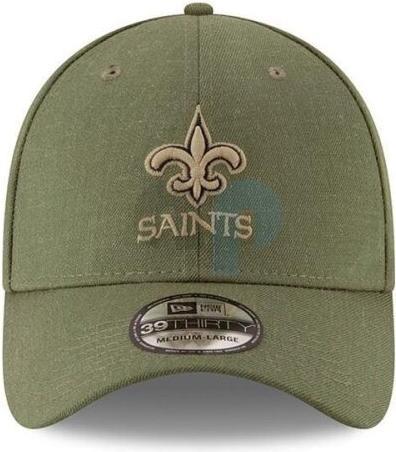 Produktbild New Era NFL - New Orleans Saints - On Field 2018 Salute To Service 39Thirty Cap Grün ML (59)