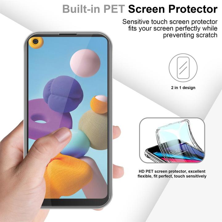 Produktbild Cadorabo TPU 360 Grad Case Cover (Samsung Galaxy A21)
